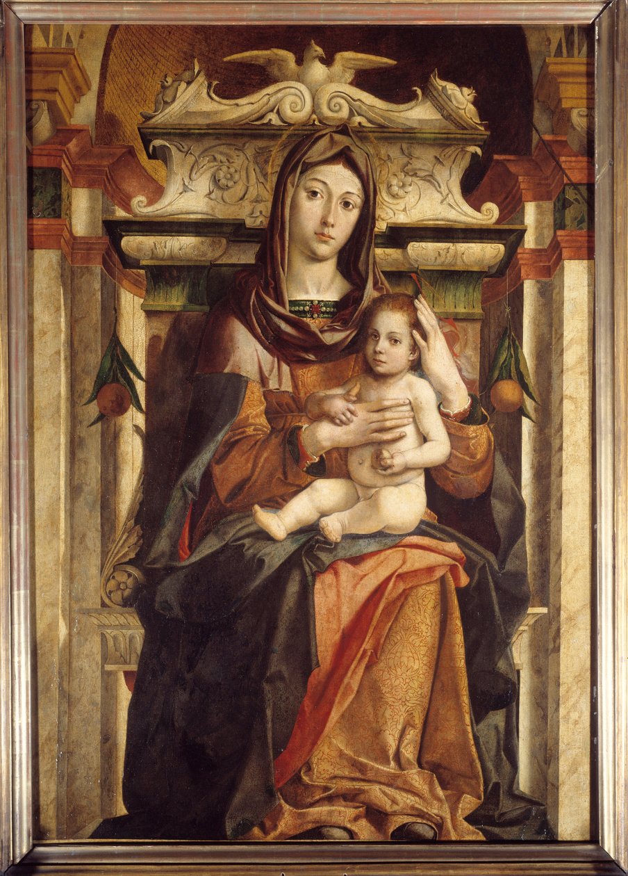 A Virgem e o Menino Pintura de Bartolomeo Montagna de Bartolomeo Montagna