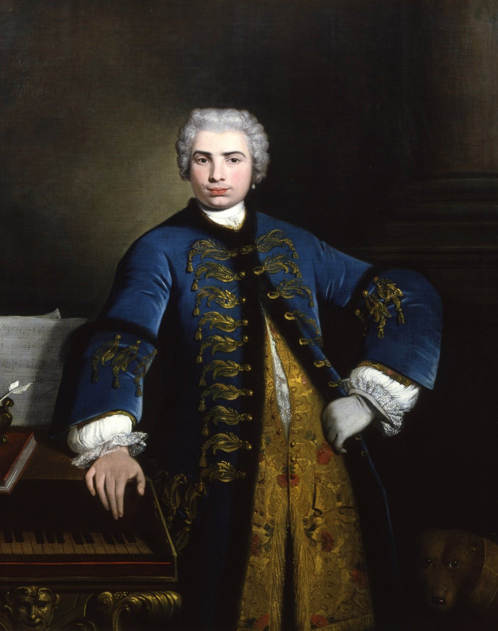 Retrato do cantor Farinelli Carlo Broschi 1705-1782, 1734. de Bartolomeo Nazari