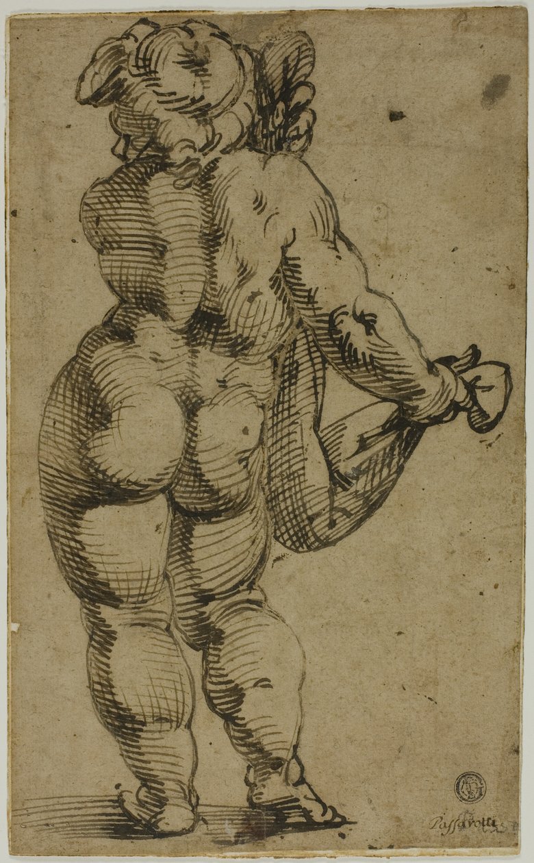 Putto em pé visto de costas de Bartolomeo Passarotti