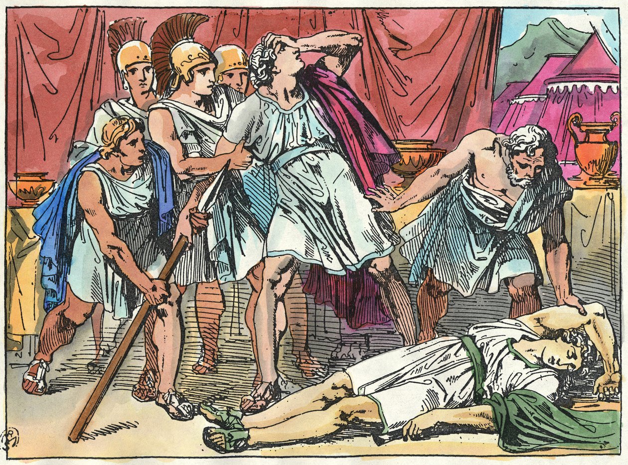 Alexandre, o Grande, bêbedo, matou Clito de Bartolomeo Pinelli