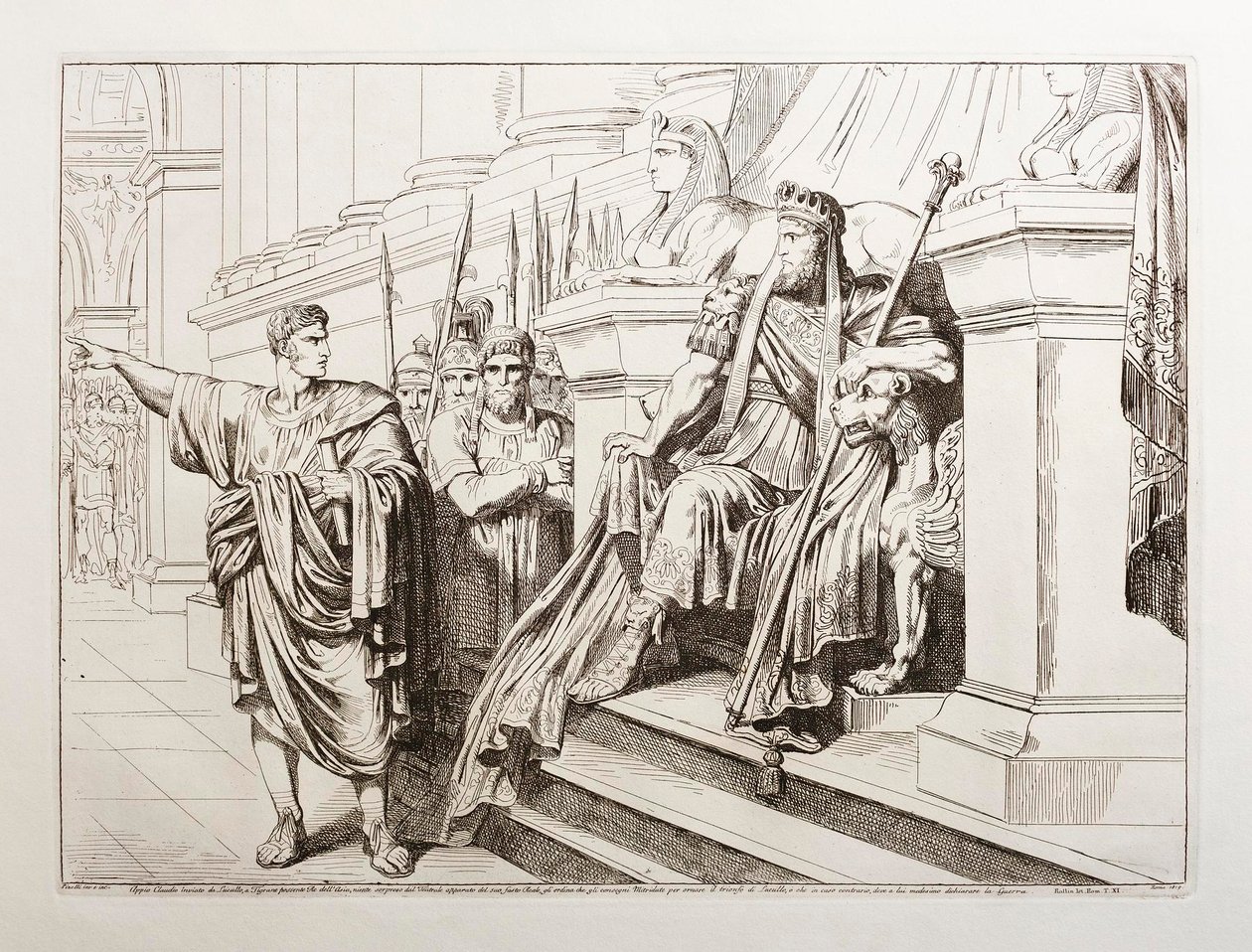 Appius Claudius a comparecer perante Tigranes, rei da Arménia de Bartolomeo Pinelli