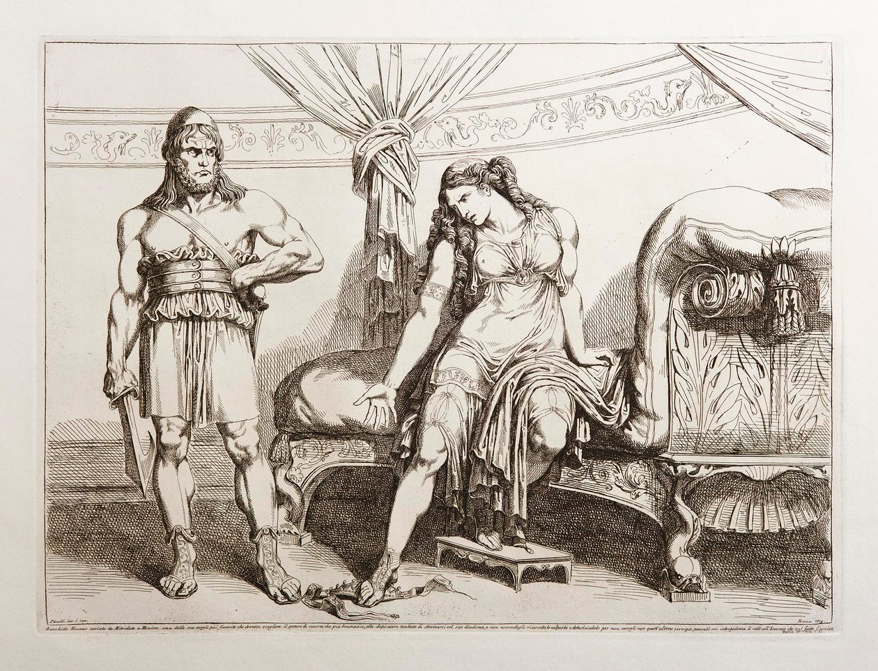 Baco enviado a Monime por Mitrídates de Bartolomeo Pinelli