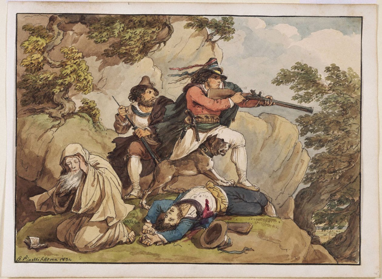 Salteadores sob cerco de Bartolomeo Pinelli
