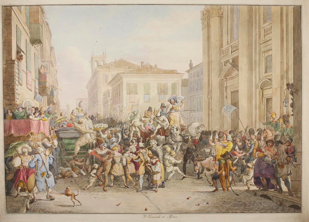 Carnaval em Roma de Bartolomeo Pinelli