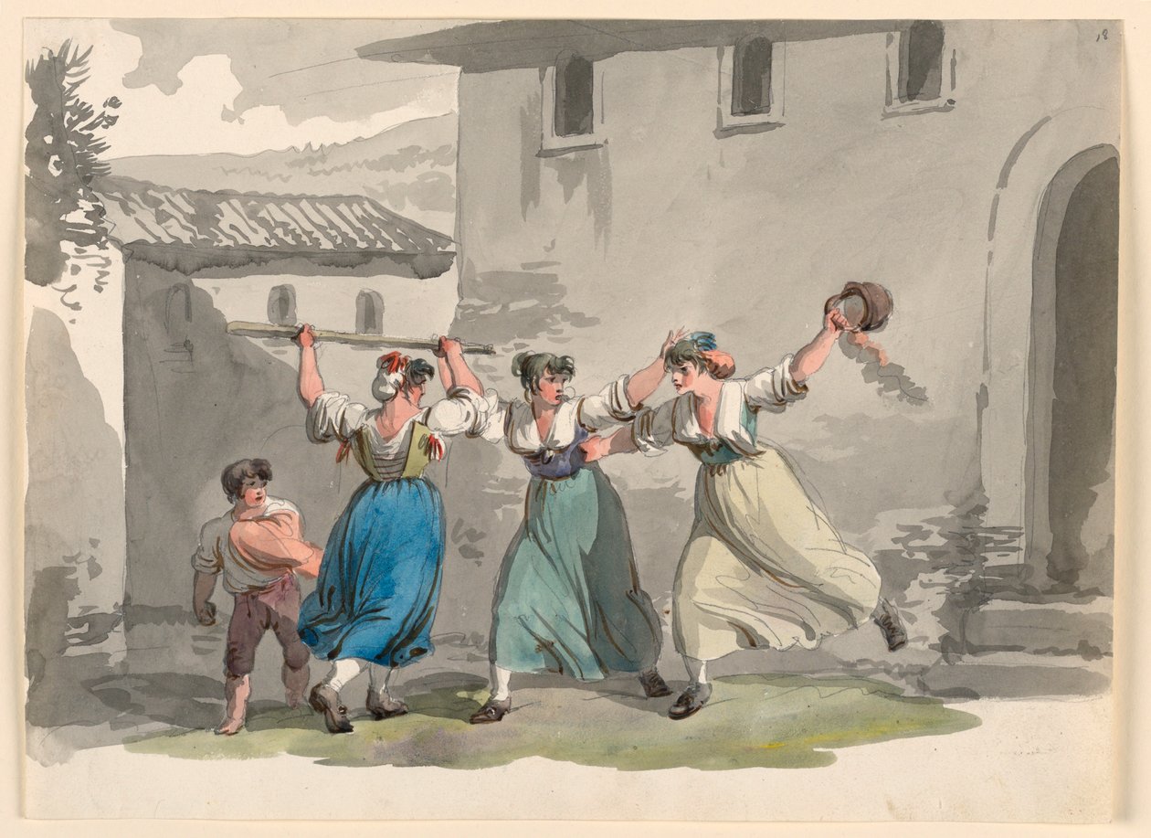 Luta das Mulheres em Roma de Bartolomeo Pinelli