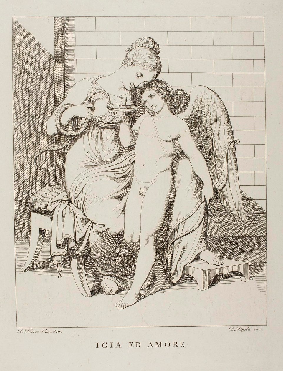 Higíea e Cupido de Bartolomeo Pinelli