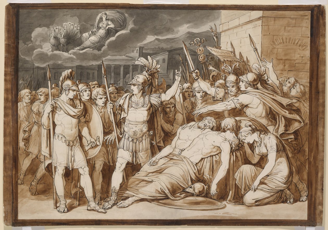 Juno jura vingar a morte de Almo e Galaesus de Bartolomeo Pinelli