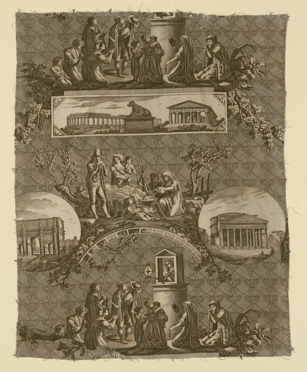 Le Romain (O Romano) (tecido para decoração) de Bartolomeo Pinelli