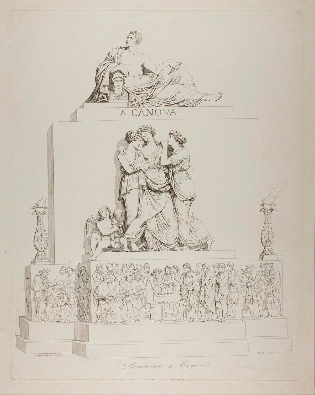 Monumento a Antonio Canova de Bartolomeo Pinelli