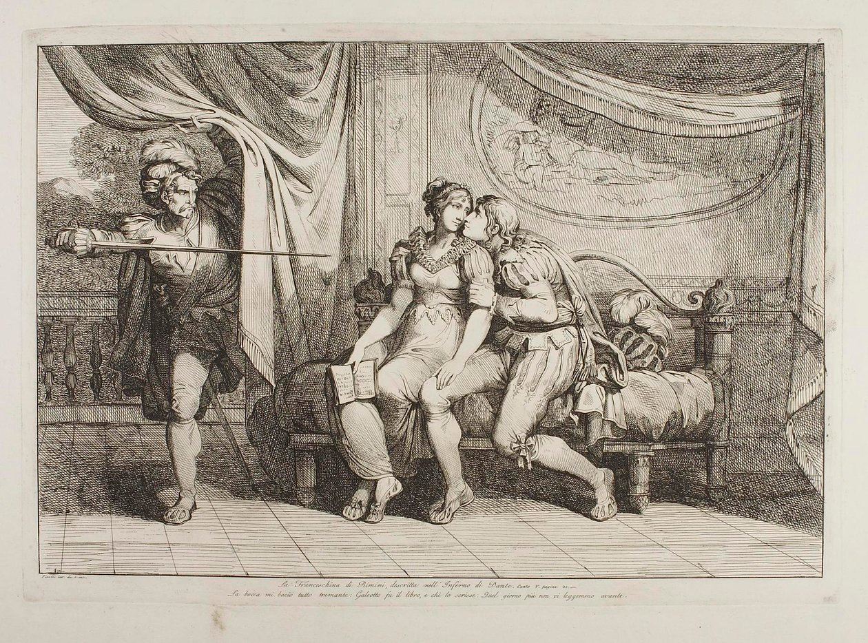 Paolo da Malatesta e Francesca da Rimini surpreendidos por Gianciotto Malatesta de Bartolomeo Pinelli