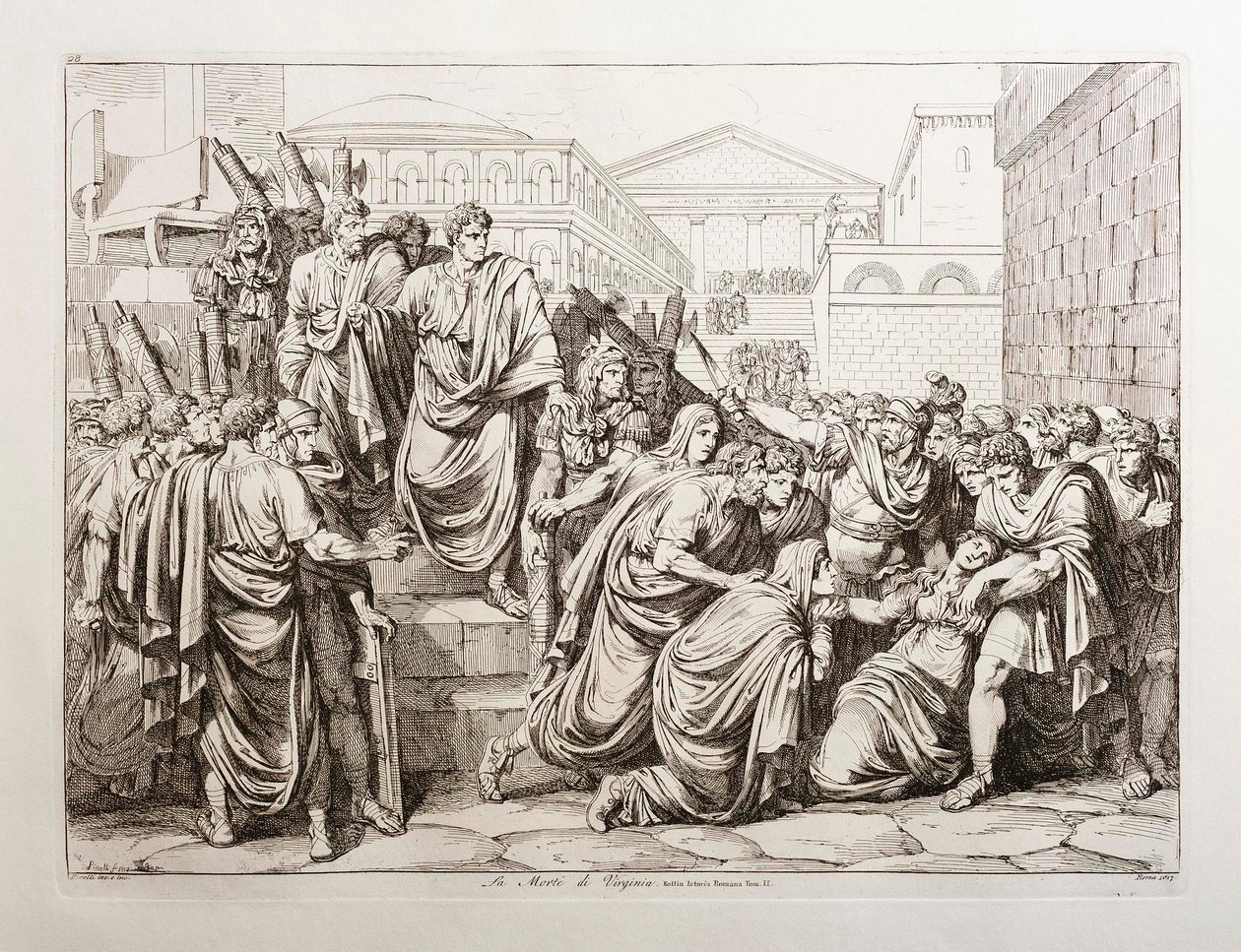 A Morte de Virginia de Bartolomeo Pinelli