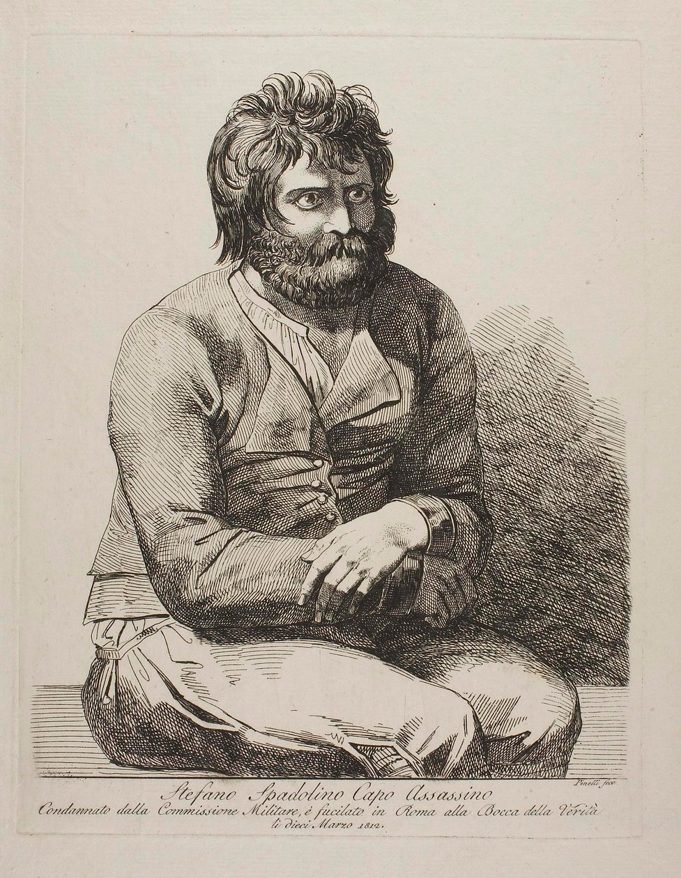 O chefe dos assaltantes, Stefano Spadolino de Bartolomeo Pinelli