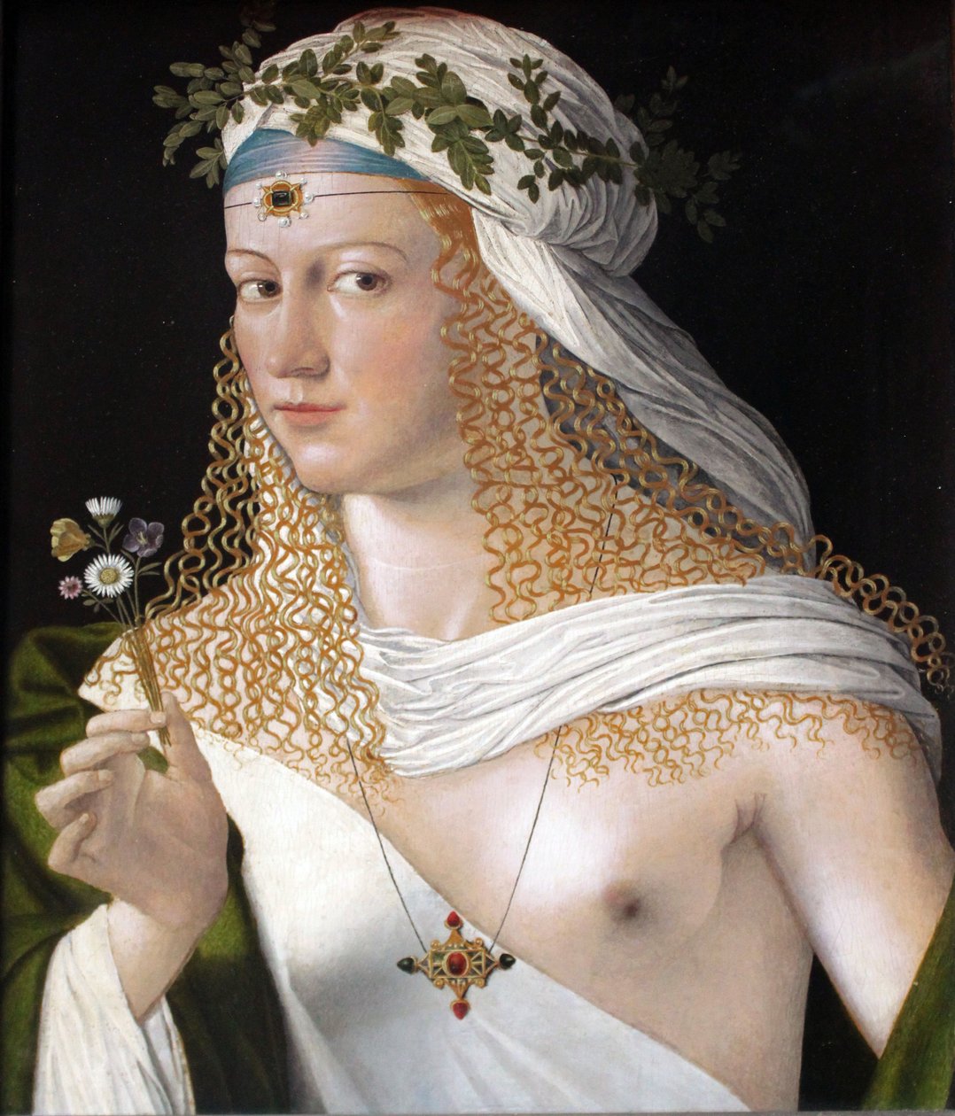 Retrato idealizado de uma cortesã como Flora de Bartolomeo Veneto