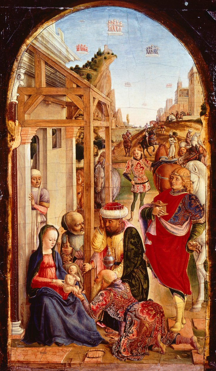 A Adoração dos Magos, de Bartolomeo Vivarini (activo desde 1440 - morreu depois de 1500) de Bartolomeo Vivarini