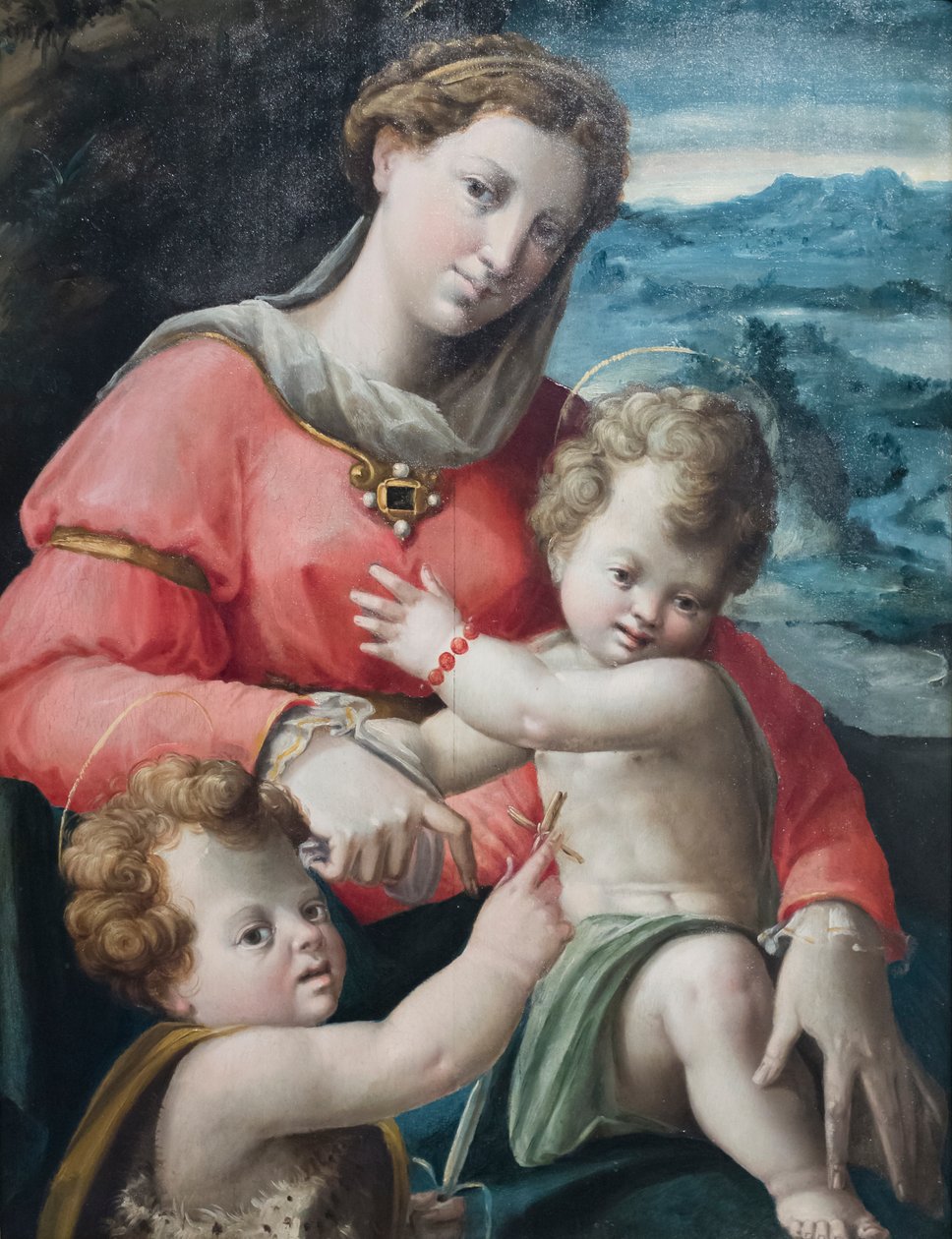 A Virgem e a Criança com o Jovem São João de Bartolomeo called Bagnacavallo Ramenghi