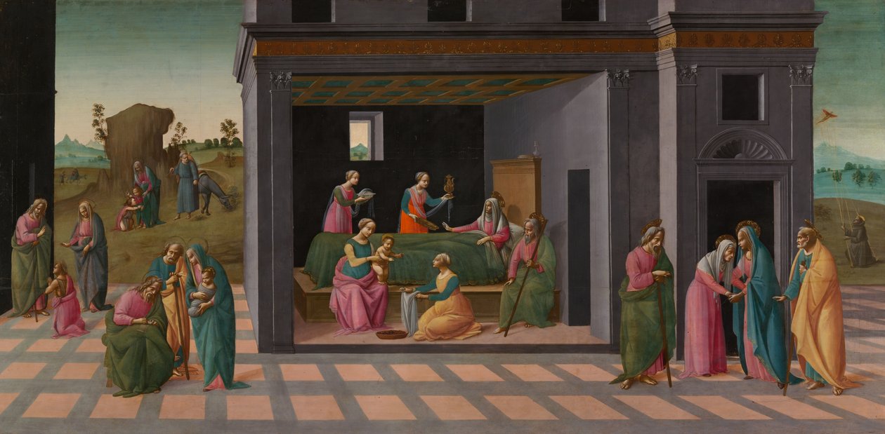 Cenas da vida de São João Batista de Bartolomeo di Giovanni