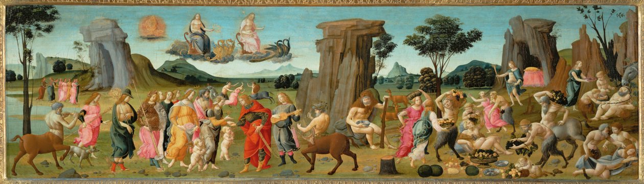 O casamento de Tétis e Peleu, pais de Aquiles ... de Bartolomeo di Giovanni
