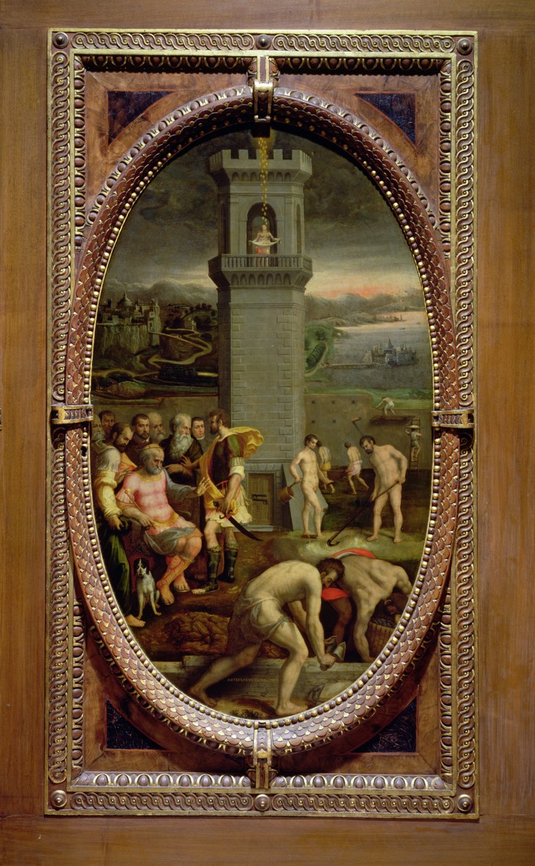 Danae, 1572 (óleo sobre ardósia) de Bartolomeo di Mariano Traballesi