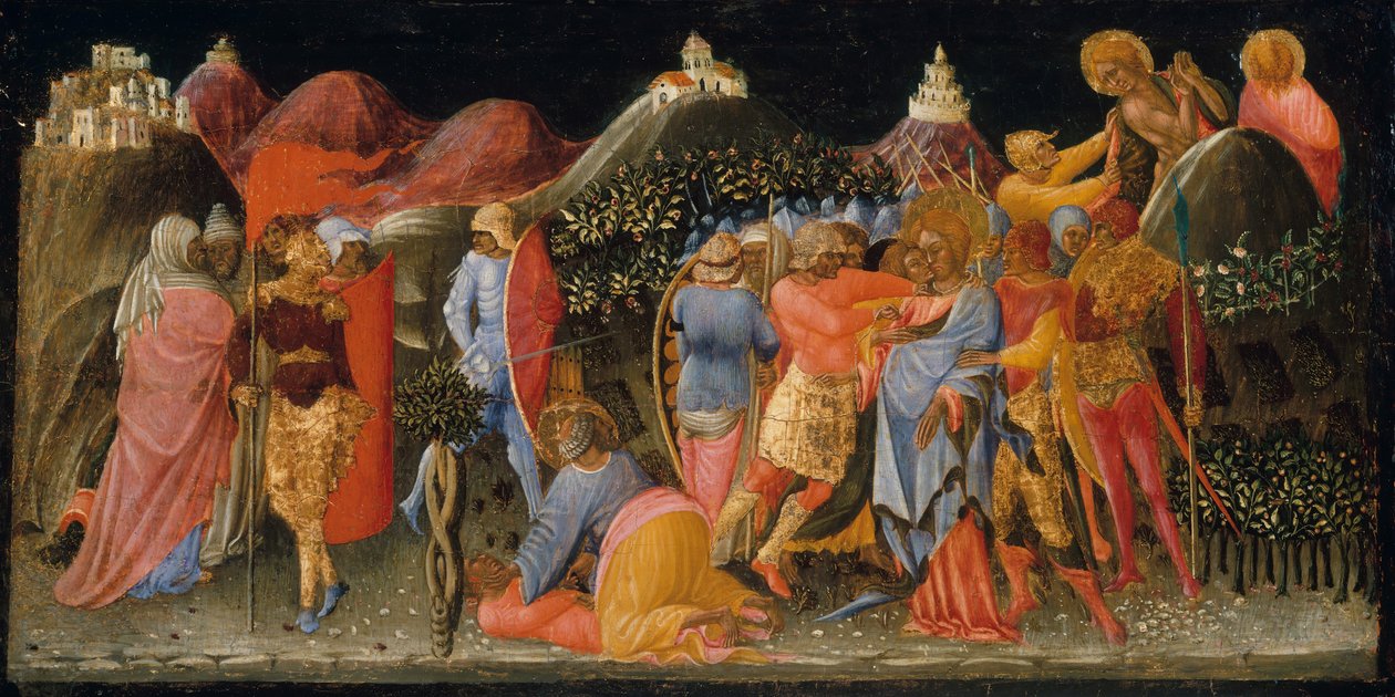 A Traição de Cristo, c. 1445-50. de Bartolomeo di Tommaso