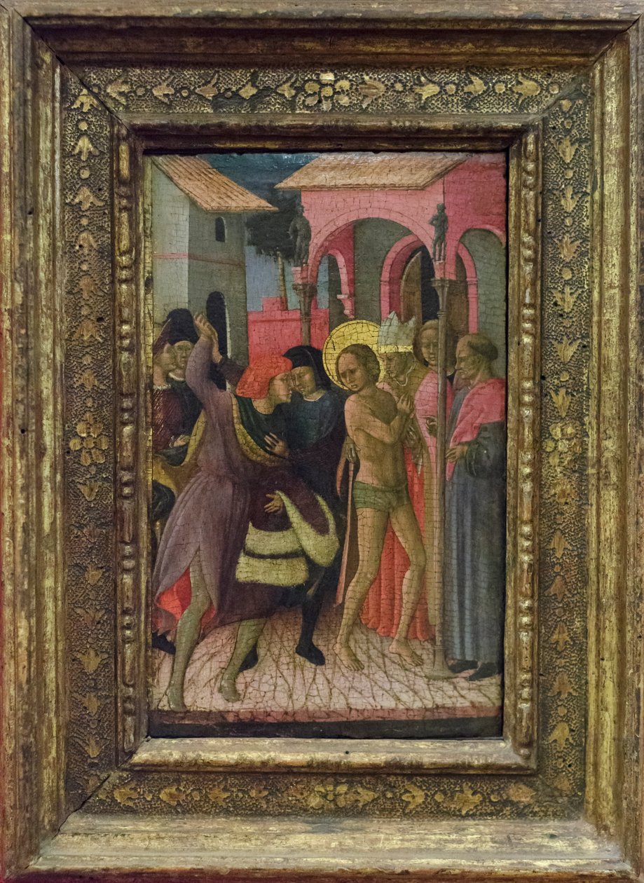São Francisco despe-se e renuncia aos bens do seu pai Pietro di Bernardone de Bartolomeo di Tommaso da Foligno