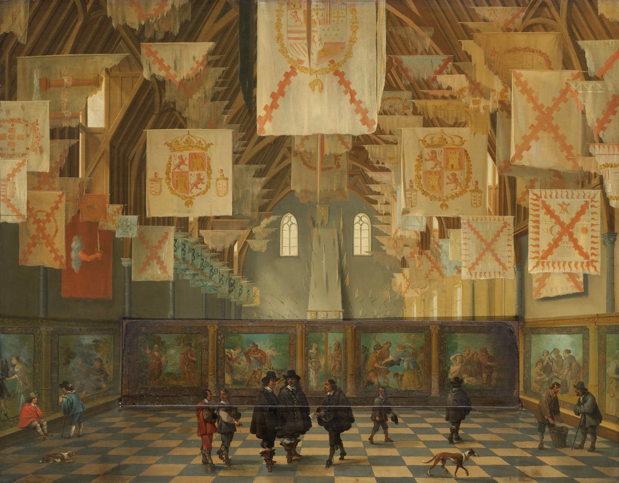 O Ridderzaal do Binnenhof durante a Grande Assembléia de 1651, de Bartolomeus van Bassen