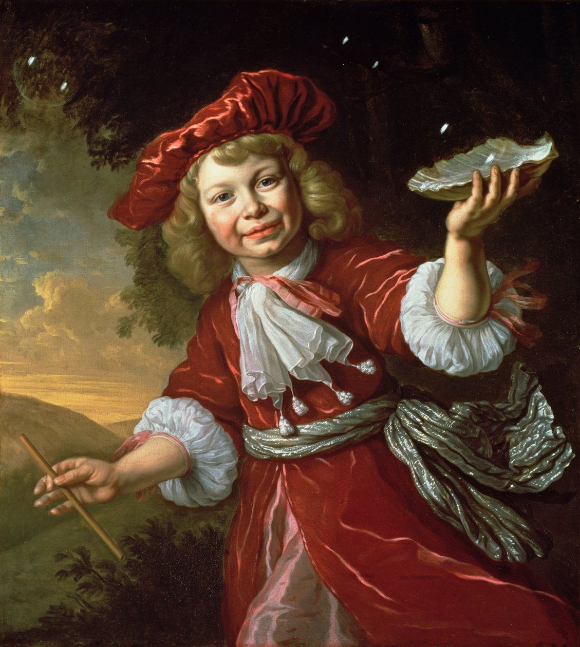 Homo Bulla: Um menino soprando bolhas, c.1665 de Bartolomeus van der Helst