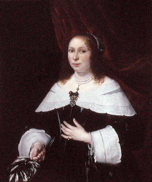 Lady in Black, c.1640 (óleo sobre tela) de Bartolomeus van der Helst