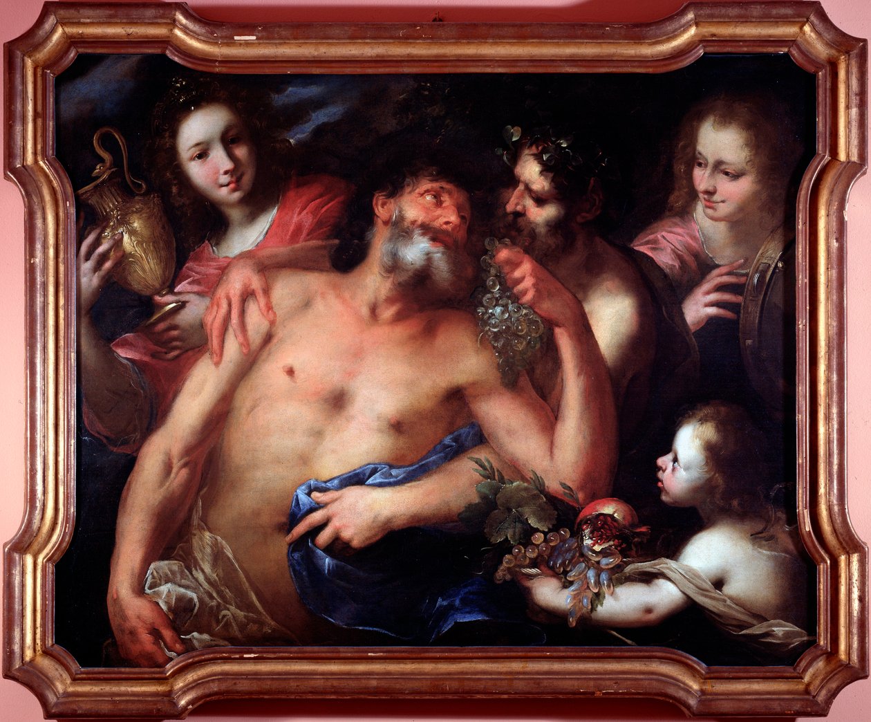 Silenus embriagado (óleo sobre tela de Bartolommeo Biscaino
