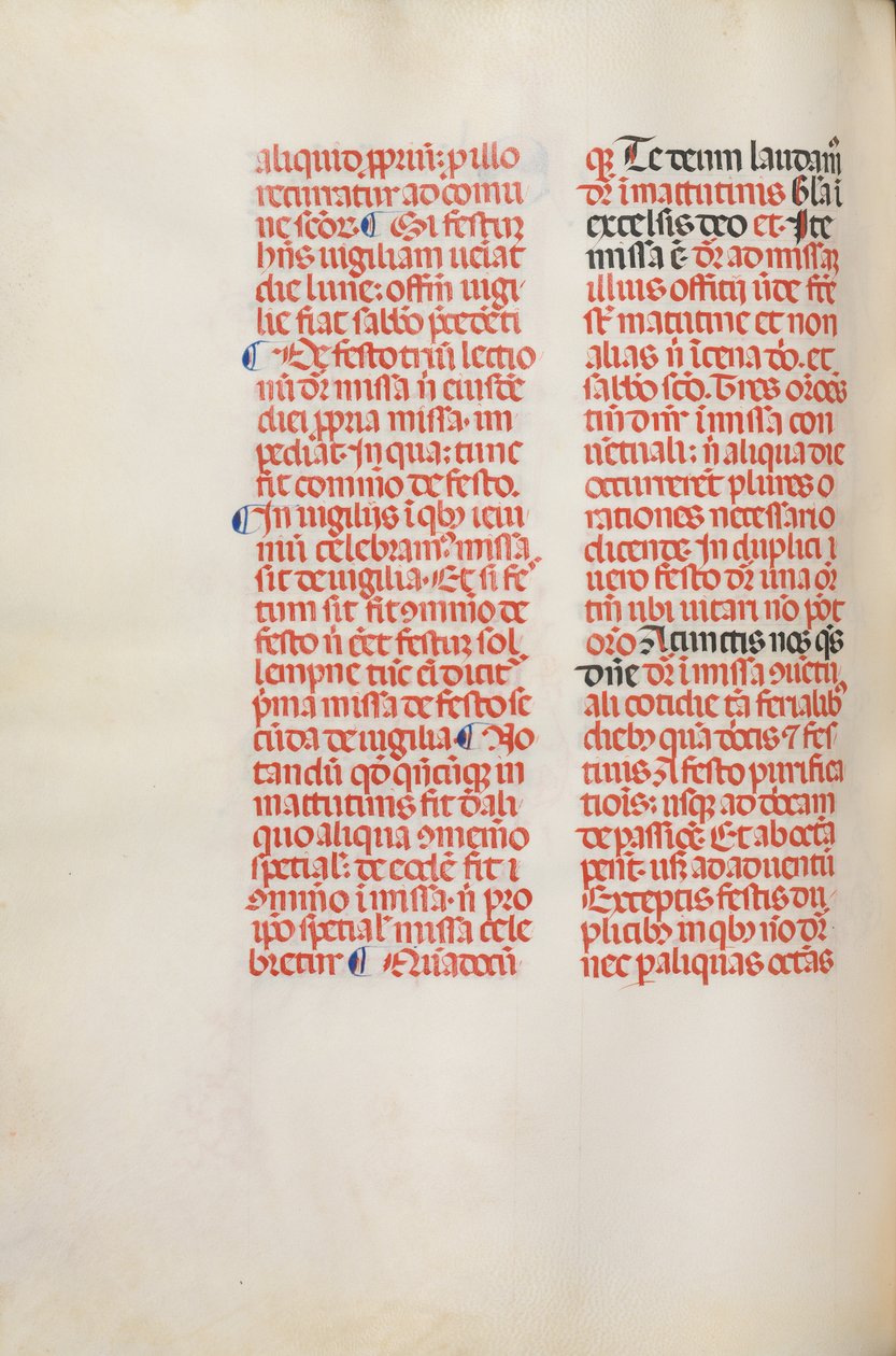 Missale: Fol. 173v: Música para Aleluia, etc., no início da Páscoa, 1469. de Bartolommeo Caporali