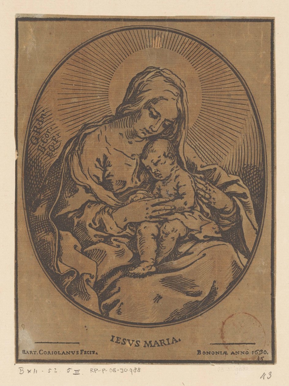 Maria com a Criança Cristo de Bartolommeo Coriolano
