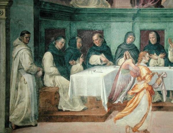 A Última Ceia, do Refeitório San Marco (fresco) (detalhe de 43920) de Bartolommeo Sogliani