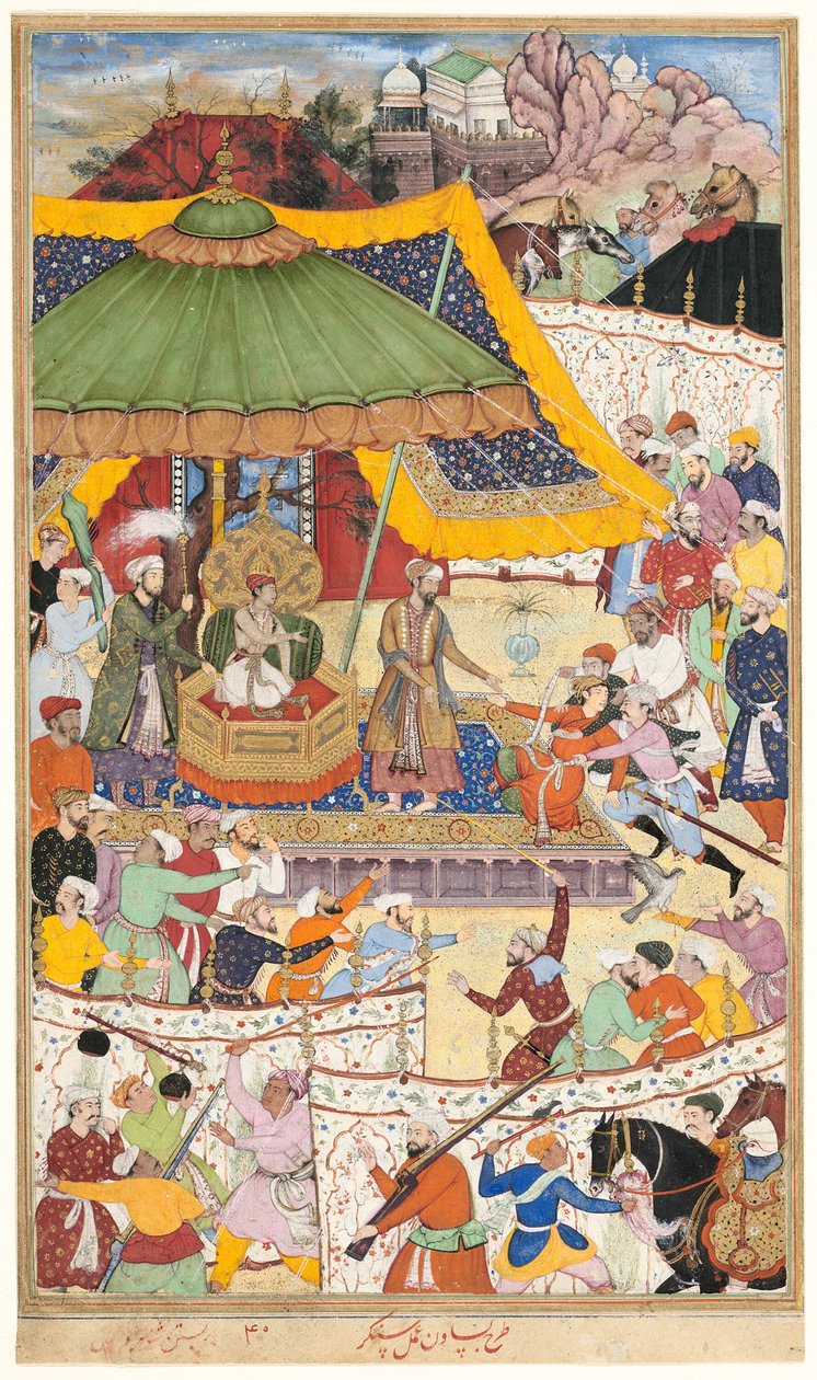 O jovem imperador Akbar prende o insolente xá Abu