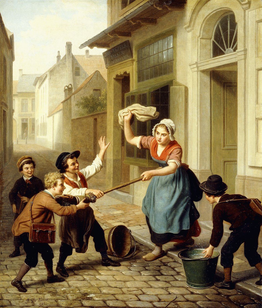Os brincalhões, 1866 de Basile de Loose