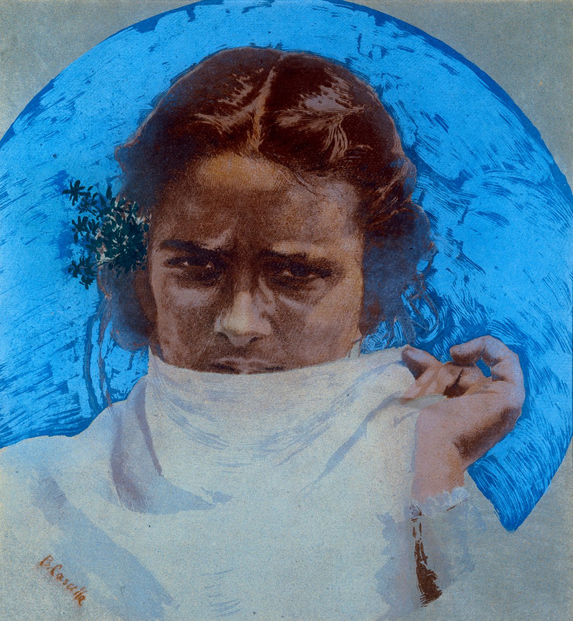 Mulheres berberes (lito colorido) de Basilio Cascella