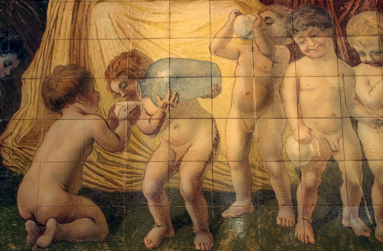 Putti água de nascente termal potável de Basilio Cascella