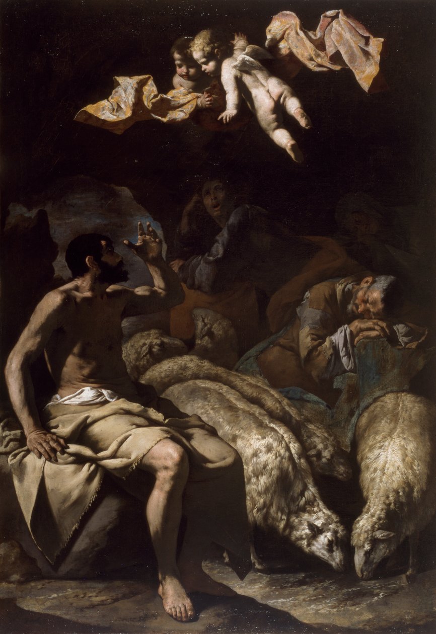O Anjo Aparecendo aos Pastores, 1600-50 de Bassante