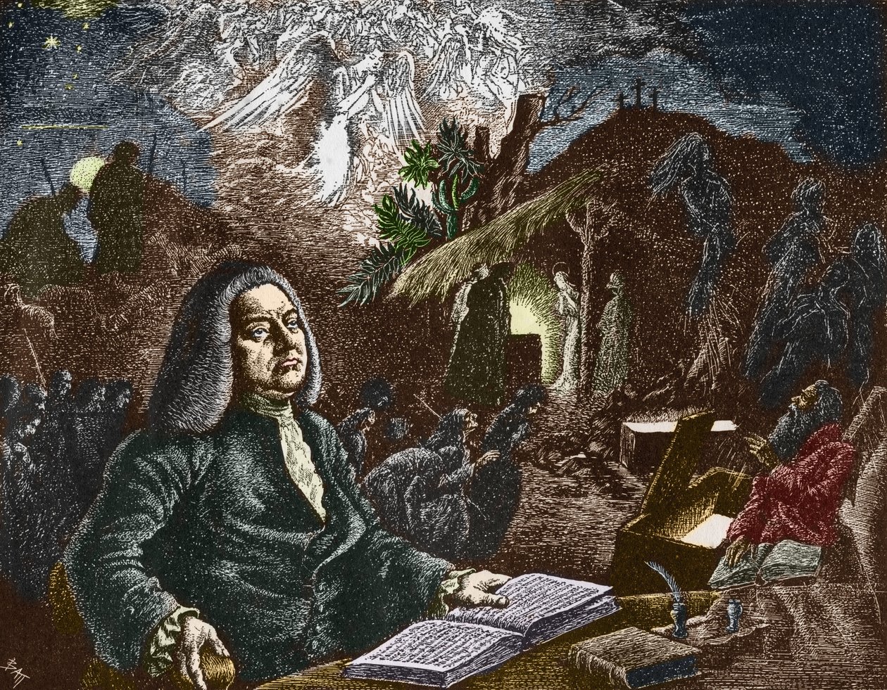 Retrato de George Frederick Handel (Georg Friedrich Handel de Batt (1892 1945)
