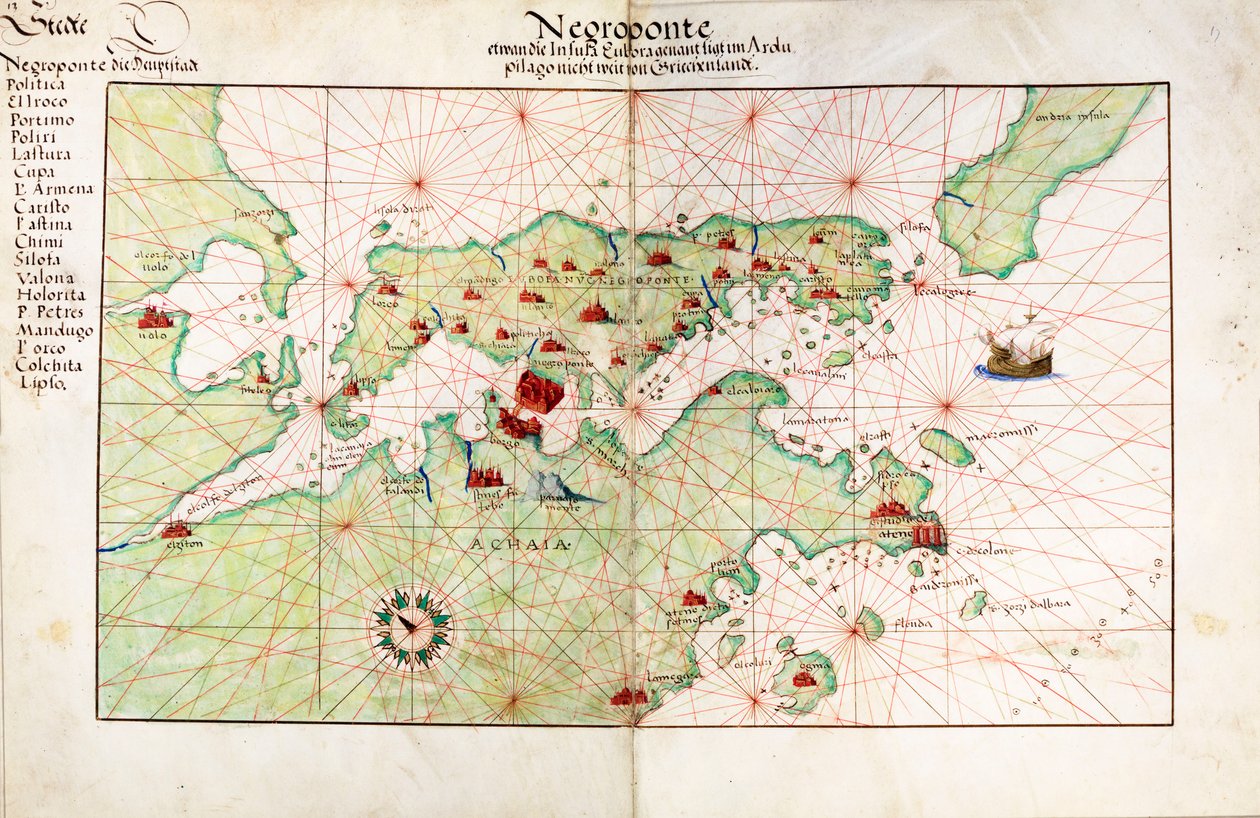 Gráfico de Negroponte de Battista Agnese