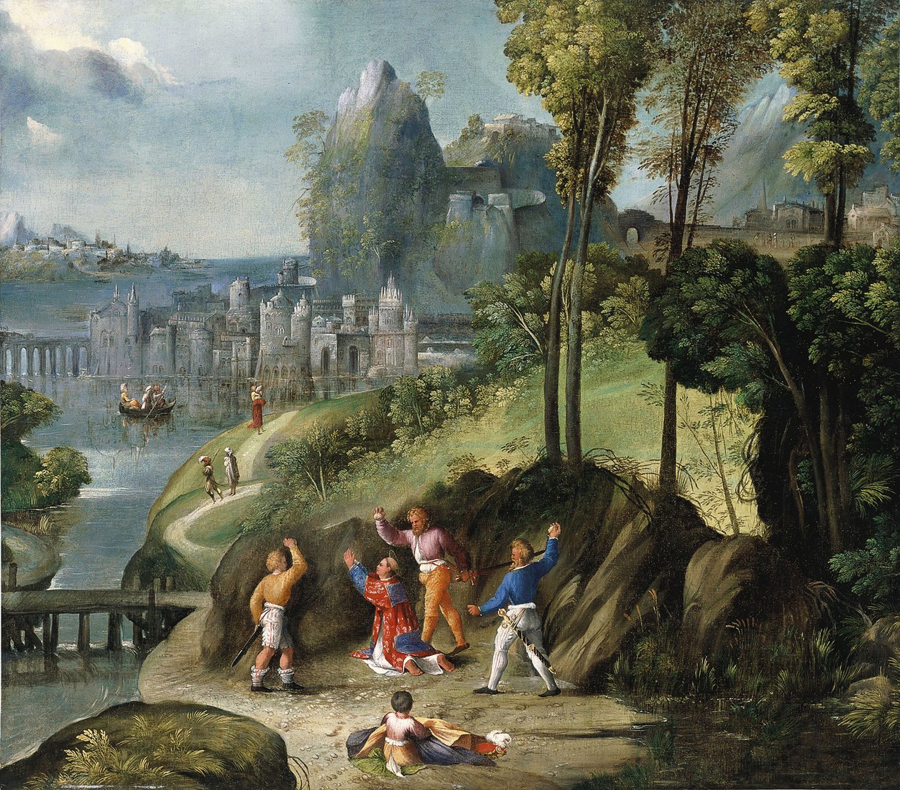 A lapidação de Santo Estêvão de Battista Dossi