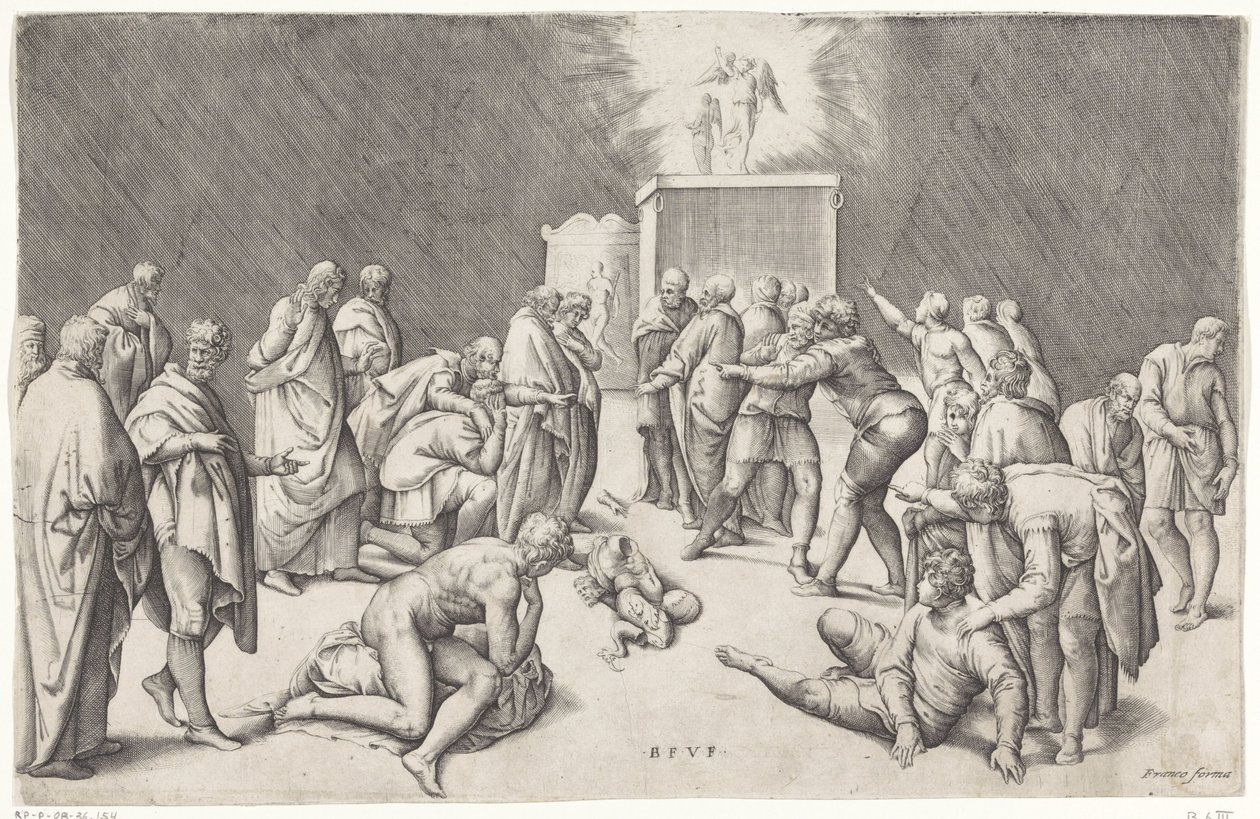 Arca do Convénio no templo de Dagon de Battista Franco