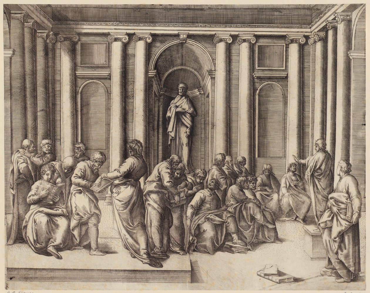 Zwölfjähriger Jesus diskutiert mit den Tempelgelehrten de Battista Franco