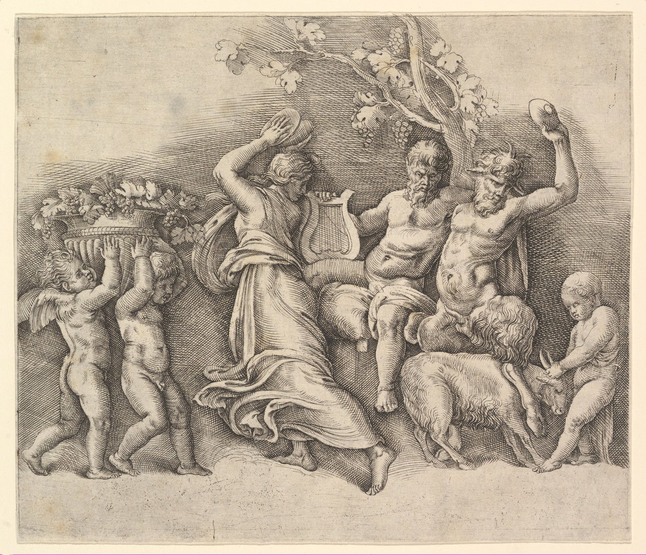 A Bachnal, 1530-61. de Battista Franco Veneziano