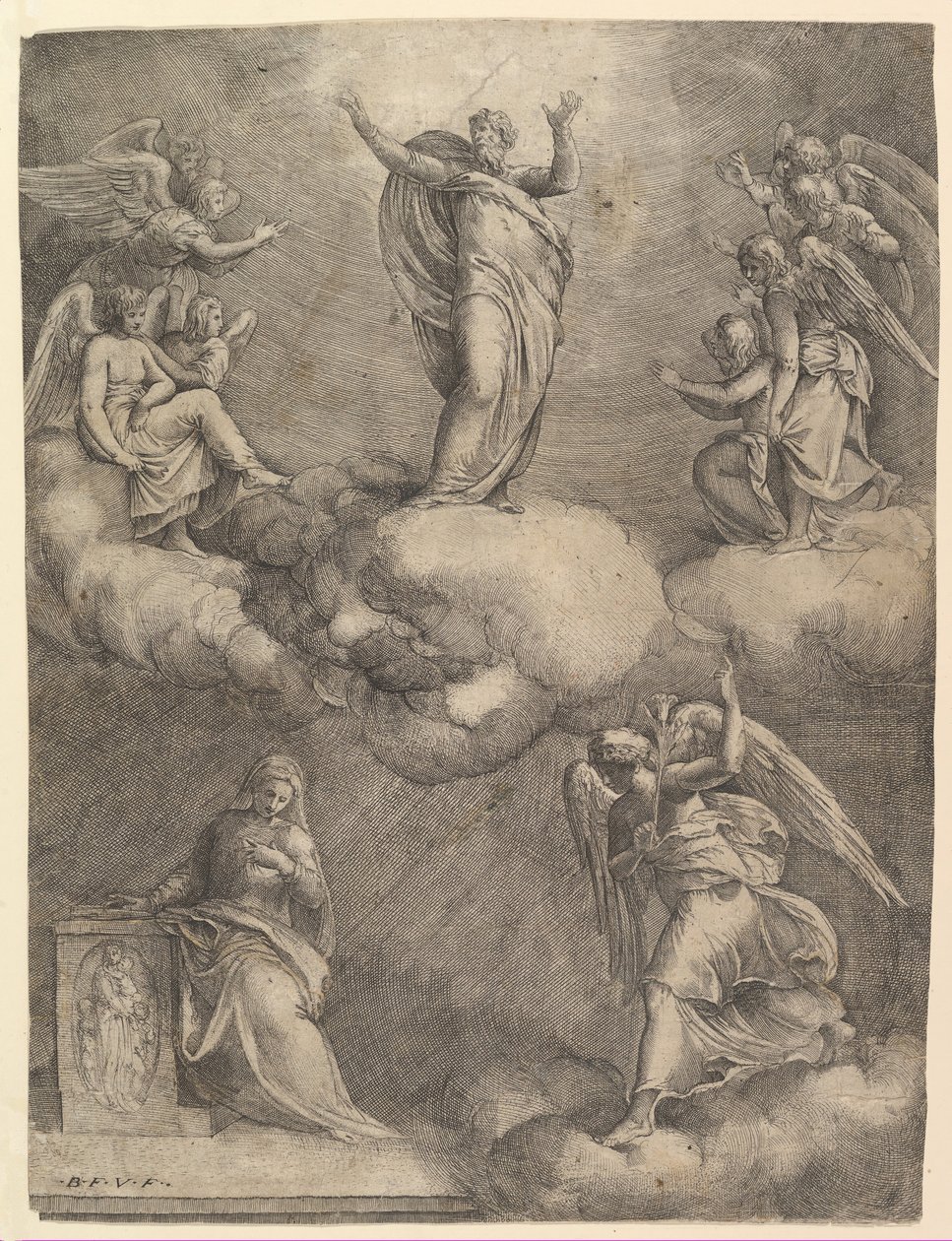 A Anunciação, antes de 1557. de Battista Franco Veneziano