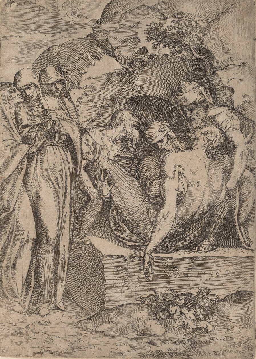 O sepultamento, 1515-1573. de Battista del Moro