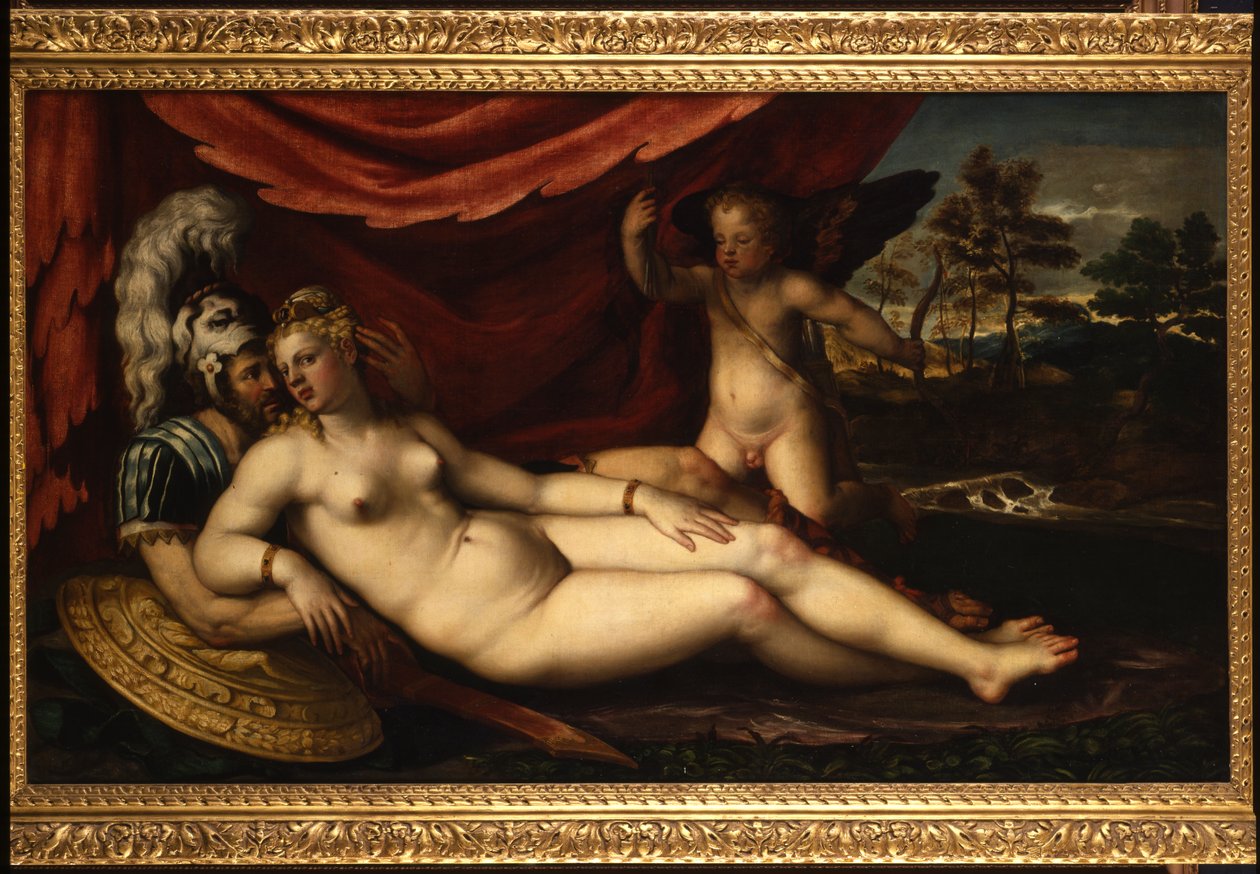 Vênus, Marte e Cupido de Battista dellAngelo del Moro