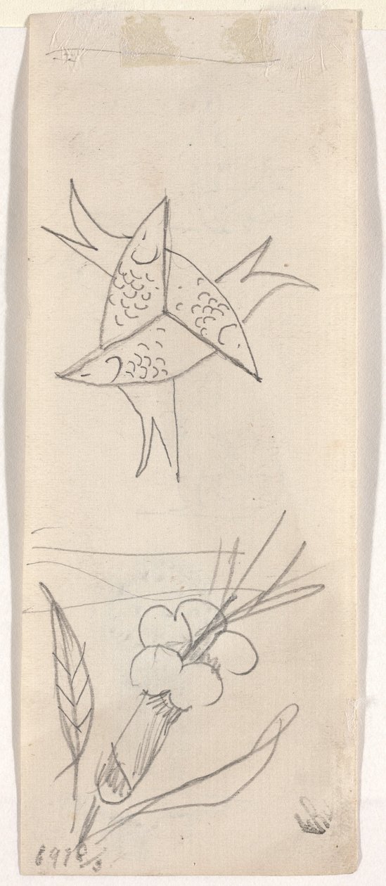 Folha de Esboços [verso] de Beatrice Godwin Whistler