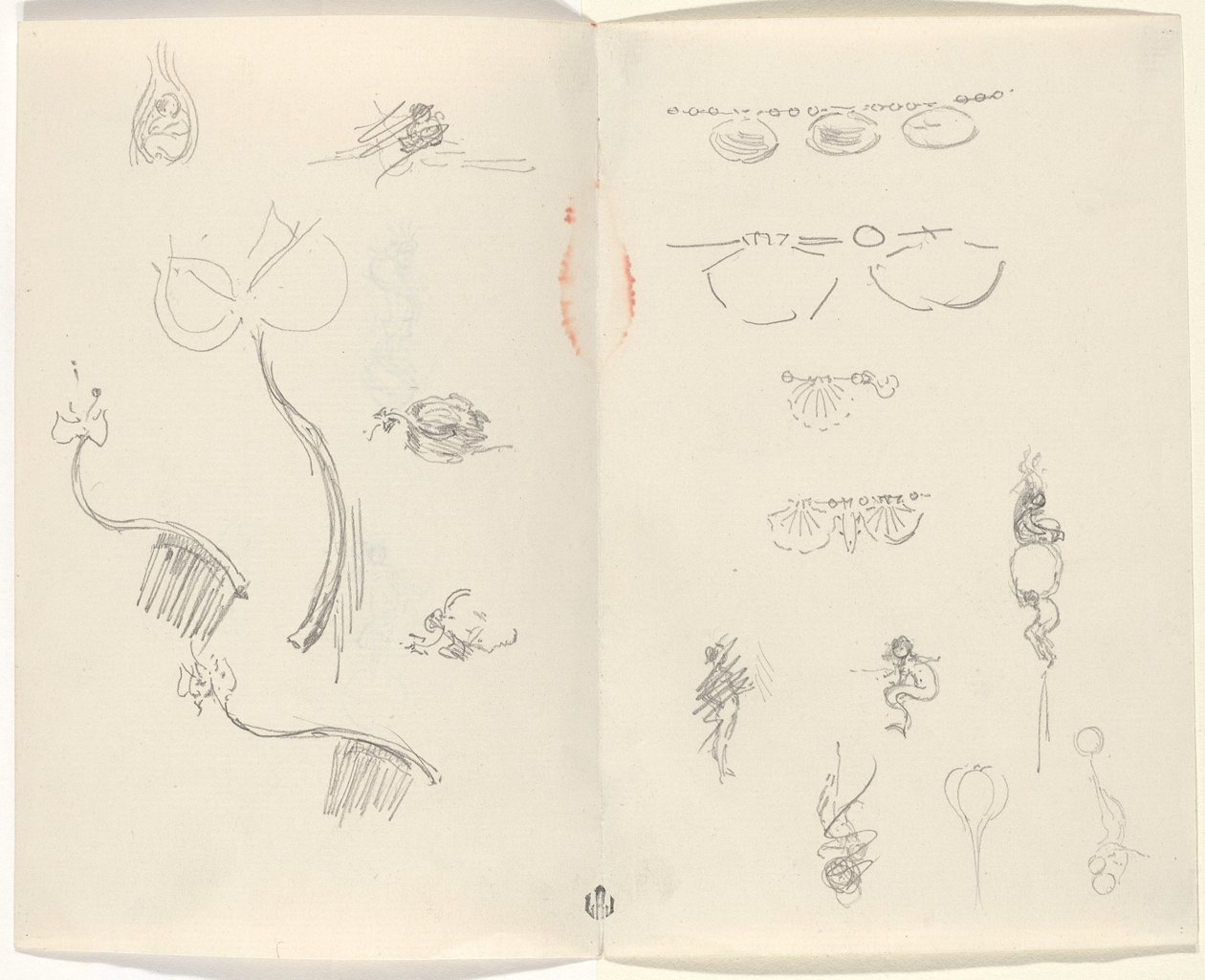Estudos para Design de Jóias [verso] de Beatrice Godwin Whistler