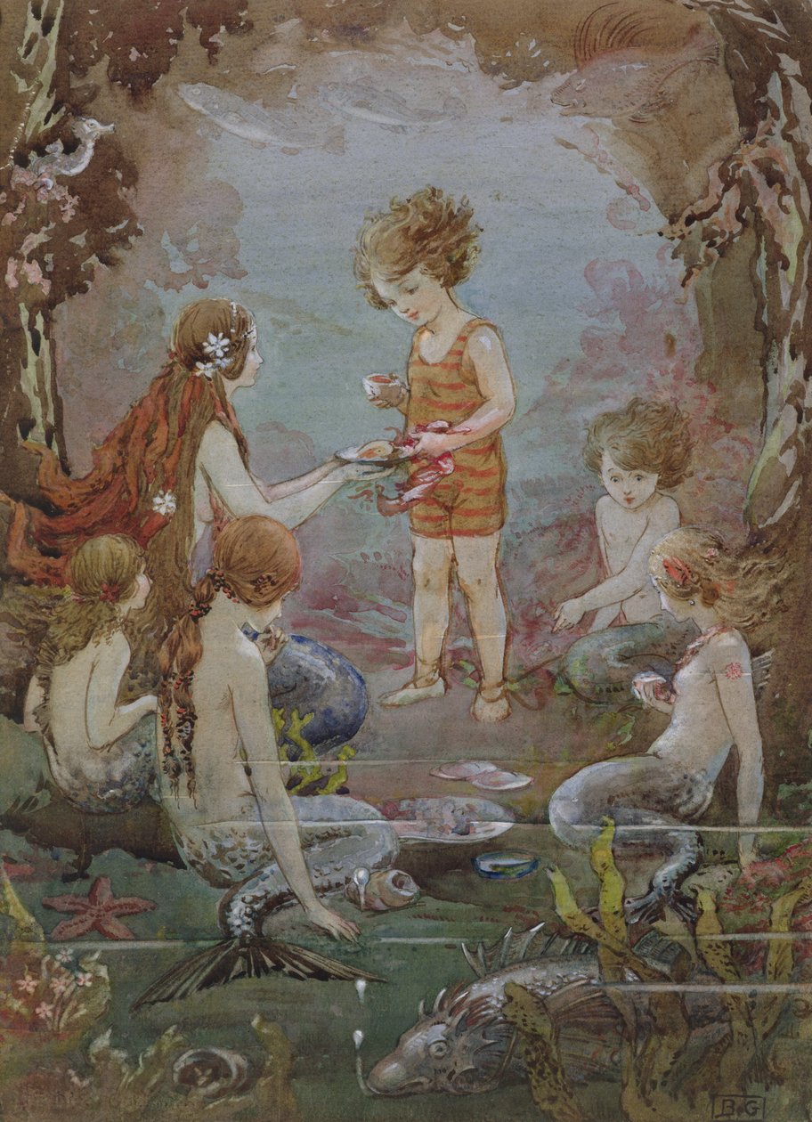 Sereias (aguarela) de Beatrice Goldsmith