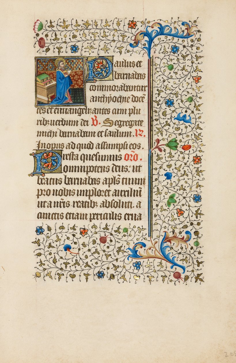 São Barnabé lendo um livro de Bedford Master