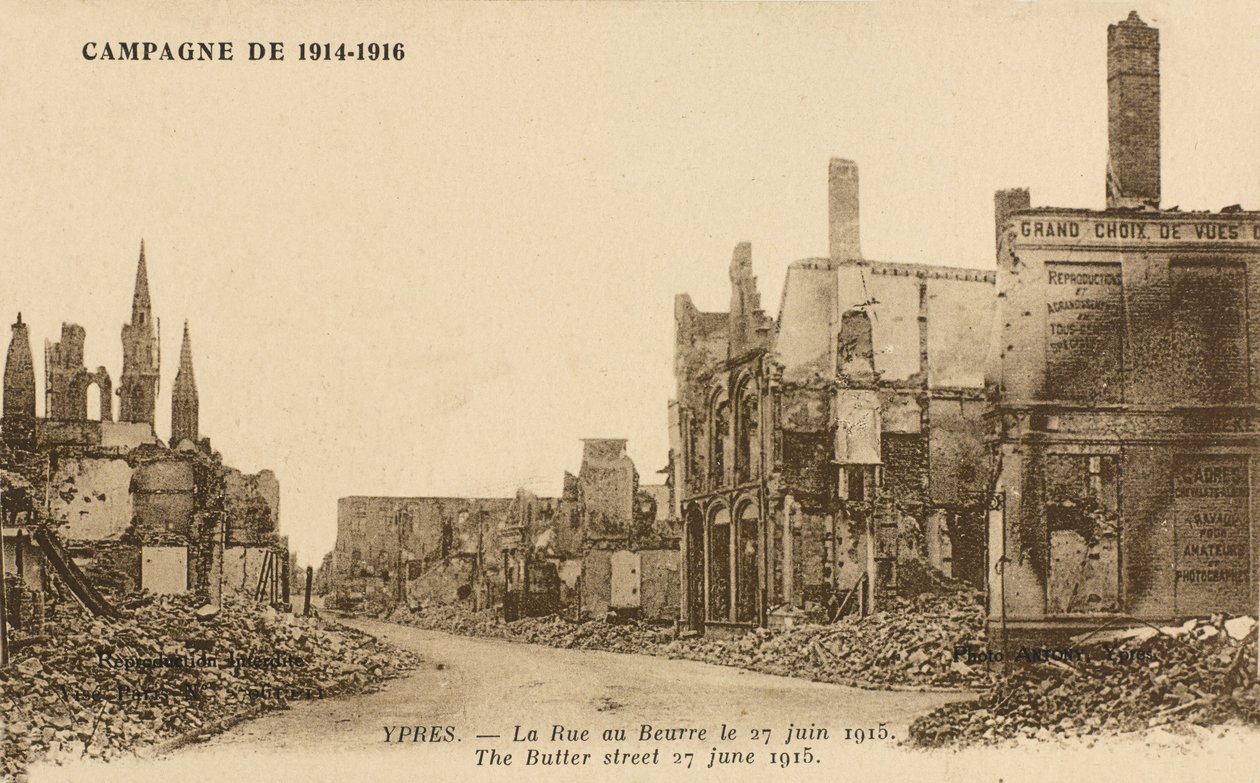 A rua na guerra, 27 de junho de 1915 de Belgian Photographer